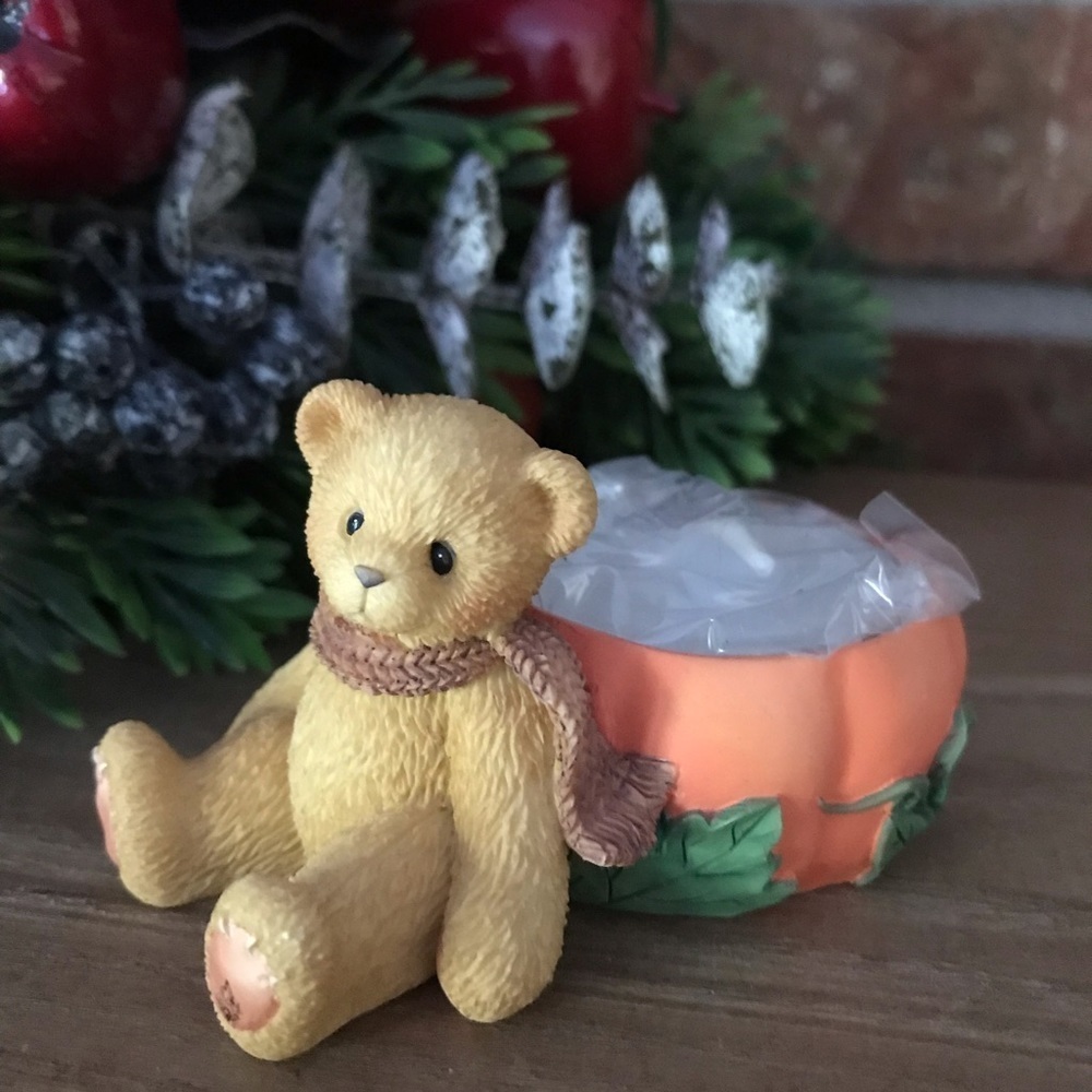 ❤️ Rare 1998 Cherished Teddies Pumpkin Candle‼️FINAL SALE